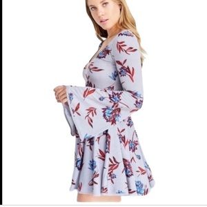 Kimchi Blue Floral bell sleeved skater dress